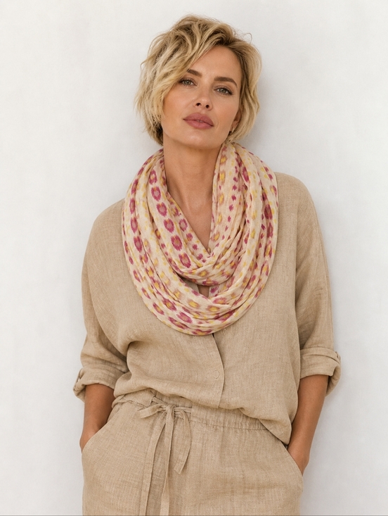 Do everything in love Accessories - Nwt Do Everything in Love Infinity Scarf Ikat Print Lightweight Anthropologie